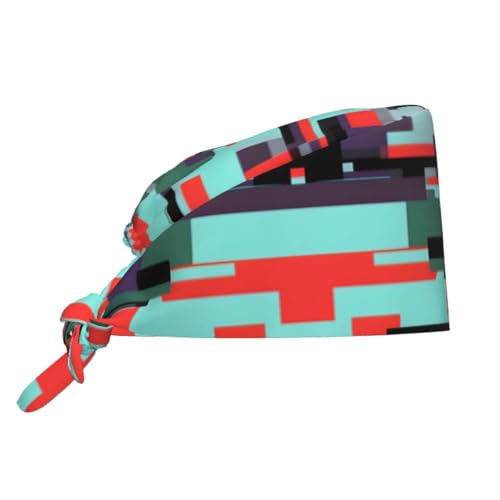 YYHWHJDE Breathable Work Hat Striped Combination Prints Adjustable Comfortable Chef Hat for Women & Men Black