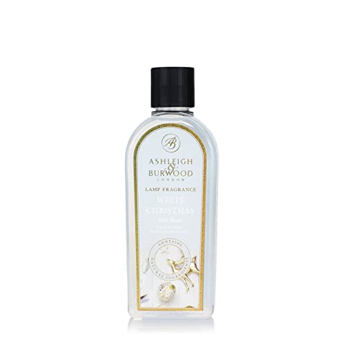 Ashleigh & Burwood - White Christmas Lamp Fragrance - 500 mL - Vanilla, Rose, Cashmere - UK-Made - Purifies Air - Crisp Fresh Scent - Natural Ingredients 20 Hours Burn Time