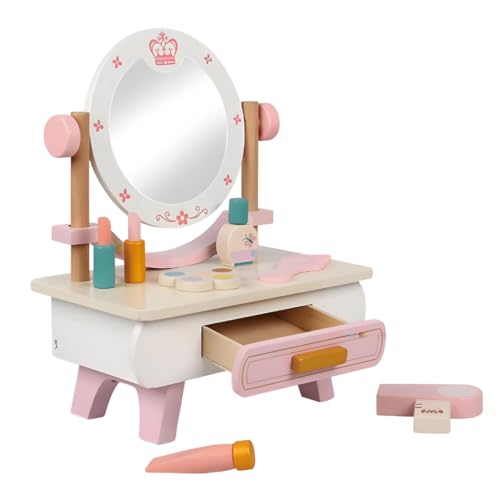 子供用ドレッサー 木製 ドレッサー キッズ 木製玩具 おうち時間 室内遊び 玩具 おもちゃ 知育 子供 こども 誕生日 クリスマス プレゼント こどもの日 女の子 ごっこ遊び メイク 化粧 ままごと コスメ 贈り物