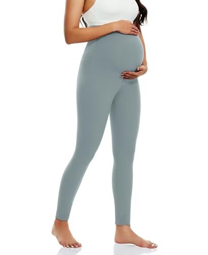 Happy. angel Women’s Maternity Leggings Over The Belly, Soft Stretchy Pregnancy Pants for Active Workout Yoga Wearing