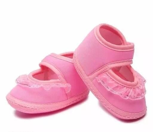 Image of Cute Baby Girl Sandals Soft Cotton Booties Comfortable Slip Shoes for Early Walking
