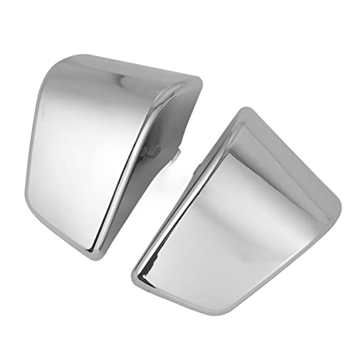 Battery Side Covers, Left Right Side Battery Box Cover Impact Resistant for Shadow ACE VT400 VT750 1997?2003 (Silver)
