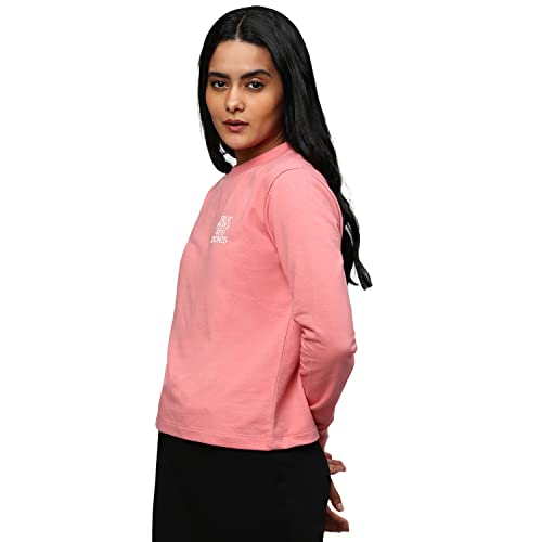 Image of Hubberholme Women's Winter Wear Cotton Blend Quote Print Crew Neck Sweatshirt