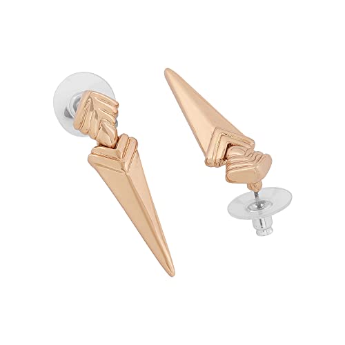 Geometric Gold Arrow Drop Earrings