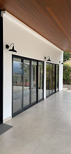 Brightess #61 Retro Black Wall Sconce Gooseneck Barn Flat Lamp Industrial Vintage Farmhouse Wall Lamp Outside Led Lamp Fixtures Hardwired (2 Packs) #TOP7