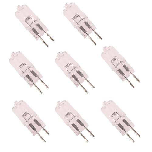 DLEDMOP 8PCS GY6.35 Base 2Pin T4 JC Type GY6.35 Type Halogen Light Bulb 35 Watt 12V 12 Volt JC for Ceiling Lights Table Lamp Chandelier 35W