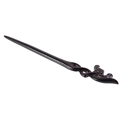 LALADEFIEE 1個 木製かんざし かんざし 木のかんざし ヴィンテージかんざし 中華風ヘ ック 木毛箸 手作り髪箸 レトロかんざし 黒檀かんざし ヴィンテージヘ ック サンダルウッド