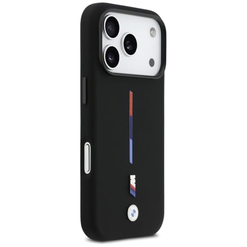 Coque silicone iPhone 17 Pro compatible MagSafe CG Mobile BMW M noire - 4