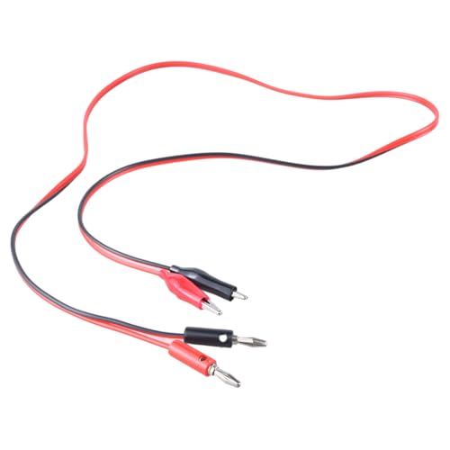 kobeIeen Alligators Clips Electric Test Clips Double-Ended Test Clips 2 Color Electrical Wire Power Test Cable