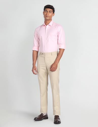 Image of Arrow Slim Fit Mens Formal Shirt - 100% Cotton, Breathable & Comfortable, Full Sleeves Shirts for Men