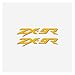 WUYOUNYL Aufkleber Motorrad Reflektierende Aufkleber Körperhelm Kraftstofftank wasserdichte Logo Aufkleber Fit for Kawasaki ZX-9R ZX9R ZX 9R (Color : Reflective Yellow)