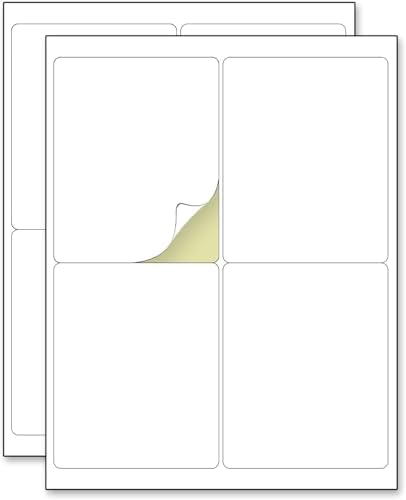 Amazon Sticker Format A4-4 Label Stickers for Amazon FBA - 50 Sheets, 2200 Labels, suitable ...