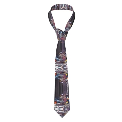 RAIZHE Reloj despertador de metal para hombre, corbata formal, casual, clásica, versátil, tela suave, no se decolora, 3.1 pulgadas de ancho x 57 pulgadas de largo, para negocios, trabajo diario,