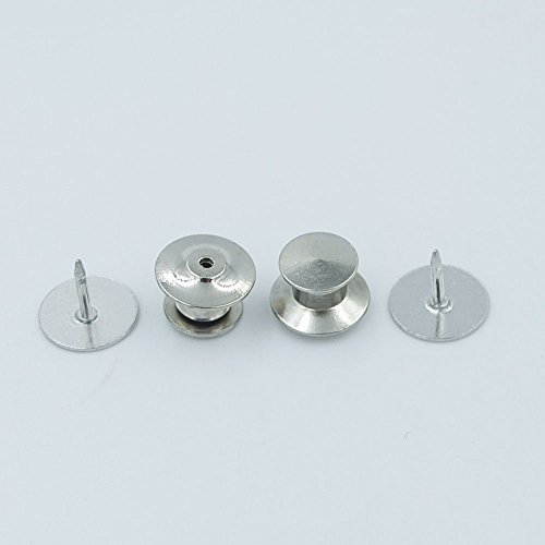 Cufflink and Other 10 Pcs Locking Tie Tac Tack Guard Pin Clutch Backs for Rock Biker Gold or Silver Choice