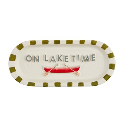 Plateau Lake Time Mud Pie 10,2x22,9 cm pour apéritif au chalet