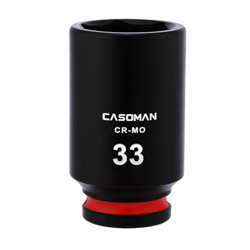 CASOMAN 1/2 Drive x 33mm Deep Impact Socket 6-Point Metric CR-MO