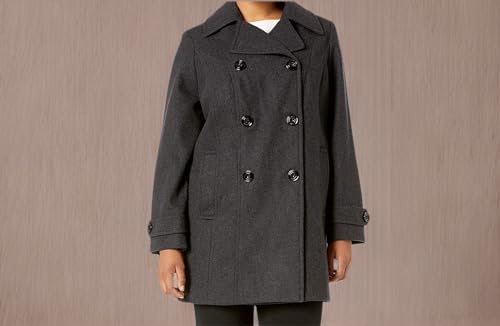 Image of Anne Klein Women's Classic Double Breasted Wool Coat