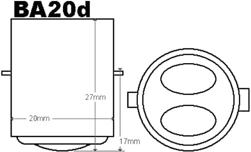 LIGHTWORLD24 BA20d S2 35/35W 12V Motorrad Halogenscheinwerfer Superhelle Fernlicht Abblendlicht Roller Moped Motoroller Scooter Bilux Lampe Glühbirnen 2er SET