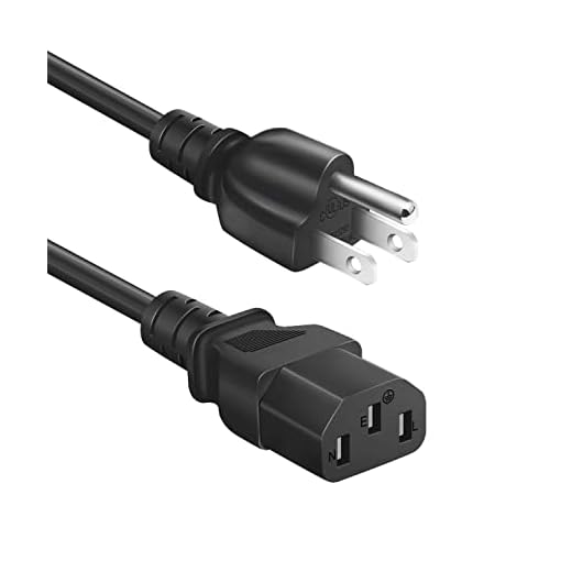 10 ft 3 Prong AC Power Cord for LCD TV Plasma DLP LED Monitor 4K Screen Samsung Vizio Toshiba Sony Panasonic LG Philips Viewsonic Dell Monitor Power Cable