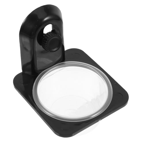 Comida para Cuencos De Agua para Reptiles. Comedero para Reptiles Repisa De Alimentación De Gecko Plato De Comida para Lagartos Taza De Comida De Gecko Black El Plastico Kisangel