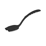 OSALADI Dish Brush Silicone Pot Brush Scrub for Pans Pots Kitchen Sink Cleaning Long Handle Dish Cup Bottle Washing Scrubber Black