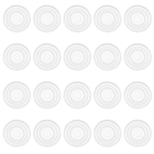 ECSiNG 100Pcs Clear Glass Table Top Buffer Glass Table Top Bumpers Rubber Gasket Anti Slip Pads Furniture Accessories 24x3 Mm/0.94" X 0.11"