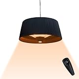 Paragon Outdoor Sol Electric Patio Heater, Ceiling Mounted, 1500W Indoor Outdoor Infrared Heat Lamp, Portable Heater, 3 Heat Settings, Black