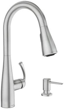Moen Essie Spot Resist Stainless Pulldown Sprayer Kitchen Sink...