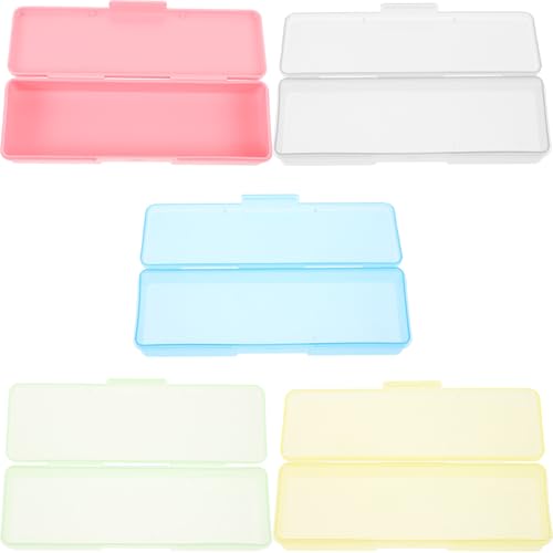 VANZACK Pinzettenbox 5 Stück aus PP Kunststoff mit Kompaktem Design für Wimpernverlängerungen Tragbare Aufbewahrungsetuis für Reisen und Beauty Profis