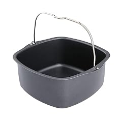 URPIZY Accessori per friggitrice ad aria, cesto per torte con manici, per Phi-lips HD9232 HD9232 HD9220 HD9621 antiaderente teglia (nero)