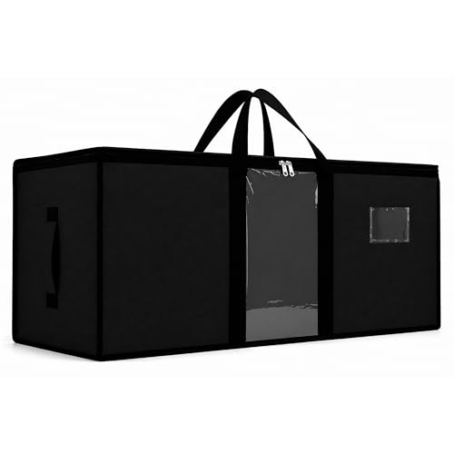 Image of Storite Jumbo Super-Size 78L Canvas Moisture Proof MultiPurpose Heavy Duty Storage Bag for Toys /Stationery /Blankets /Clothes /Moving Bag With Strong Reinforced Handles Rectangular Black(84x26x36cm)