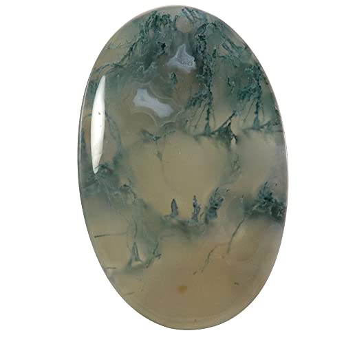 Agate mousse naturelle cabochon 36 carats sans défaut pour sertissage facile