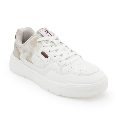 Image of Red Tape Women's Sneakers White Lilac Pu TPU Round Toe Lace-Up