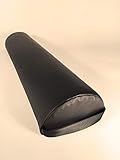 NRG Jumbo Half Round Bolster - Extra Large Massage Table and Spa Bed Pillow Cushion - Positioning Bolster with Carrying Strap - CFC Free Foam, PVC Free Vinyl Cover - 8 x 4 x 26 Inches - Color: Black