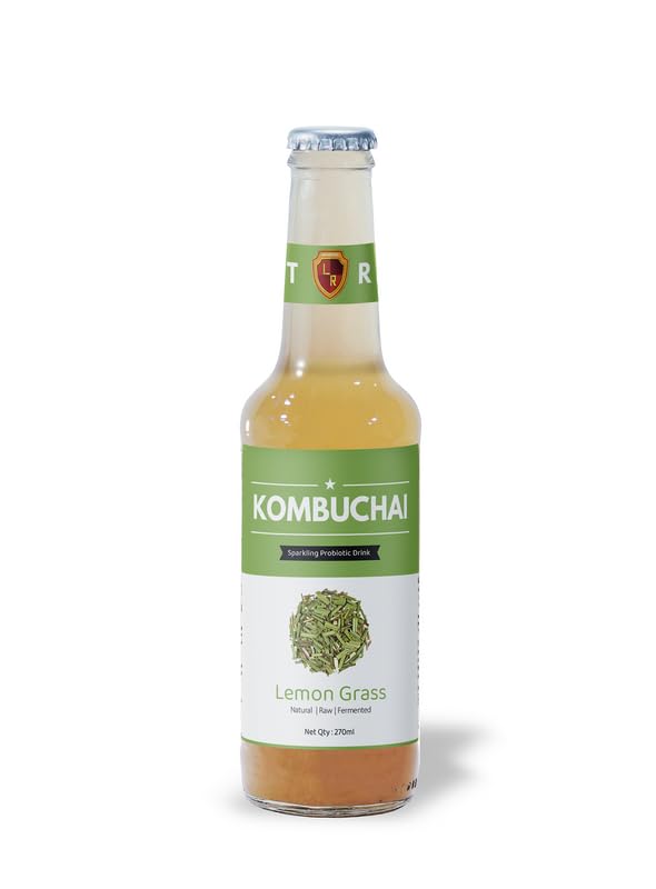 Kombuchai Lemon Grass | Pack of 1 x 270 Ml| Sparkling Probiotic Drink | Low Sugar | Raw, Unfiltered & Unpastuerized | Anti-Oxidant | Fermented Kombucha | No Added Colors & Preservative (B0BSXLVLFY) Amazon Price History, Amazon Price Tracker