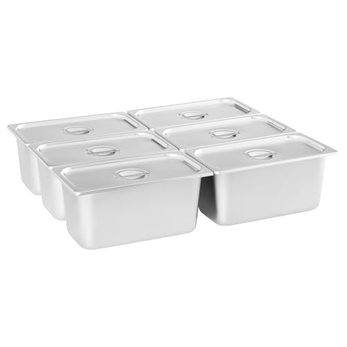 Royal Catering RCBM-6W-2000 Bain Marie Wasserbad Speisenwärmer Bain Marie Behälter (2.000 Watt, 6 x GN-Behälter, Ablasshahn, Edelstahl, LCD-Display) – Bild 7