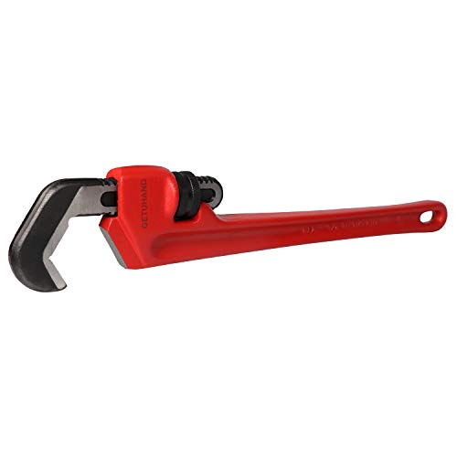 Image of 14-1 /2-inch Heavy Duty Hex Pipe Wrench, Model T-017 Straight Plumbing Wrench, 5 /8 inch - 1 1 /4 inch Capacity