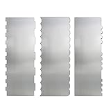 3 Pieces Large Cake Scraper Stainless Steel,Icing Smoother Frosting Scraper Cakes Decorating Comb 9 Inch Patterned/Stripe Edge Comb Cutter for Mousse Butter Cream Cake Decoration