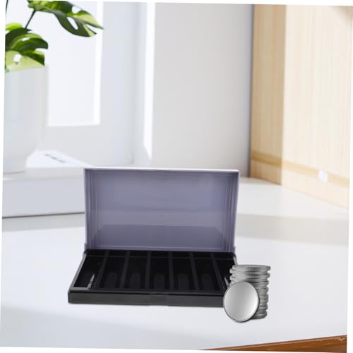 Organizador de monedas STOBOK gris con gran capacidad miniatura 6