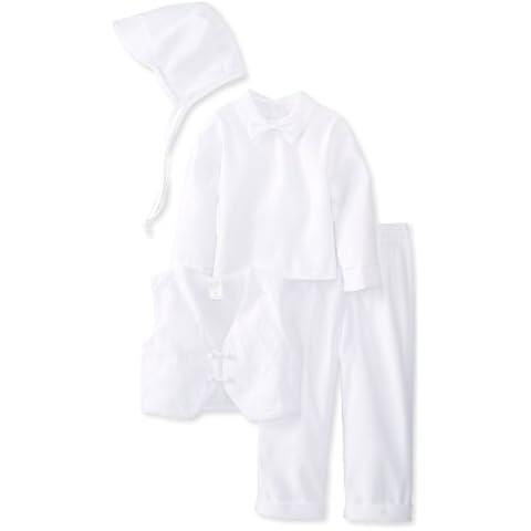 Joey Couture Baby Boys' 4 Button Vested Christening Outfit, White, 6 Months Cover