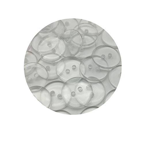 Qaxlry Clear Transparent Resin Round Sewing Shirt Button Embellishments Pack Of 100 (15Mm) #TOP1