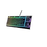 SteelSeries Apex 3 TKL Gaming Tastatur – RGB - Kompakter Tenkeyless-Formfaktor – 8-Zonen-RGB-Beleuchtung – Wasser- und Staubresistenz – Flüsterleise Gaming-Switches - DE Layout QWERTZ - Schwarz
