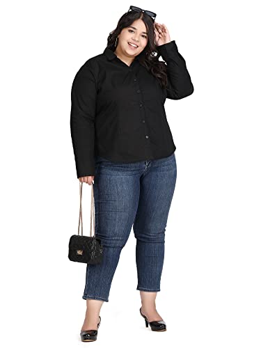 Image of Blue Ronin Full Sleeve Stylish Western Official Formal Shirts for Women Regular Fit Plus Size