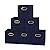 Household Essentials 81-1 Foldable Fabric Storage Bins | Set of 6 Cubby Cubes with Handles | Navy Blue, 6 lbs