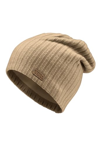 Sterntaler Beanie gerippt Unisex - Baby und Kinder Übergangsmütze gefüttert mit wärmendem Baumwollfleece - rost, 51