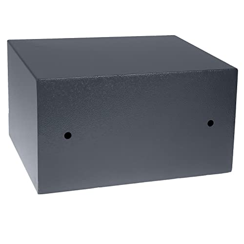 Miniatura 4 de Hmf Caja Fuerte Con Llave, Caja Fuerte Para Muebles, Safe Compacto Y Resistente Para Hogar U Oficina 31 X 17 X 25 Cm Antracita