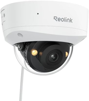 REOLINK 4K/8MP PoE IP Security Camera, Turret Surveillance, Color Night Vision with 3000K Spotlights, 125�� Wide Viewing Angle, IK10 Vandal Proof, Person/Vehicle/Pet Detection, RLC-840A
