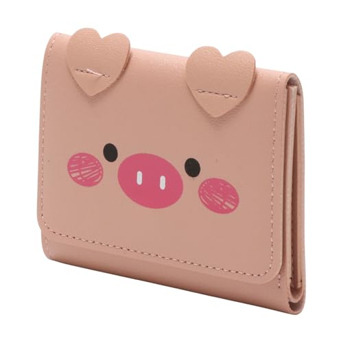 1Pcs Pouch for Money 3-Fold Cute Design Wallet PU Leather Pink 11.5x9cm2