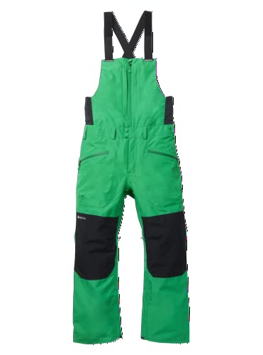 Burton Reserve GORE‑TEX   Pantalones con peto de 2 L para hombre, verde trébol/negro verdadero, talla XS