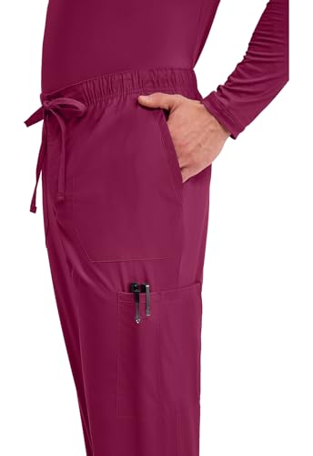Image of Cherokee WW Professionals Scrubs for Men Tapered Leg Mens Cargo Scrub Pants | Comfortable Poplin Fabric, 2-Way Stretch, Zip Fly, Drawstring, Easy Care, For Active Shifts, Made for Nursing Professionals